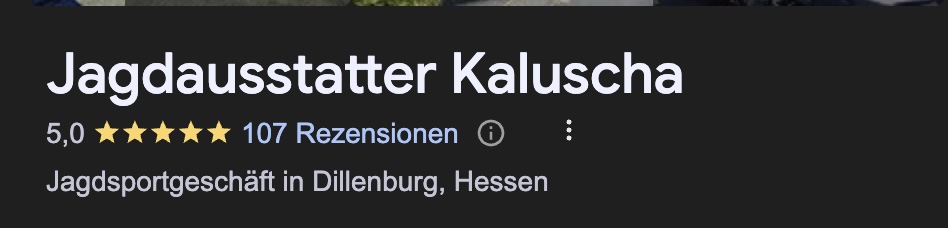 Jagdausstatter Kaluscha Google Bewertungen